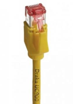 10488565 - Cat6 Patchkabel 250MHz 15m gelb, 2xRJ45 Hirose TM21, Draka UC900