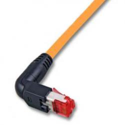 11888230 - Cat6A Patchkabel 500MHz 3m orange, 90° gewinkelt