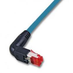 11888465 - Cat6A Patchkabel 500MHz 15m blau, 90° gewinkelt