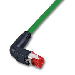 11888620 - Cat6A Patchkabel 500MHz 2m grün, 90° gewinkelt