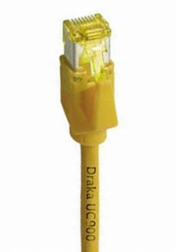 15688537 - Cat6A Patchkabel 500MHz 4,5m gelb, 2xRJ45 Hirose TM31, Draka UC900